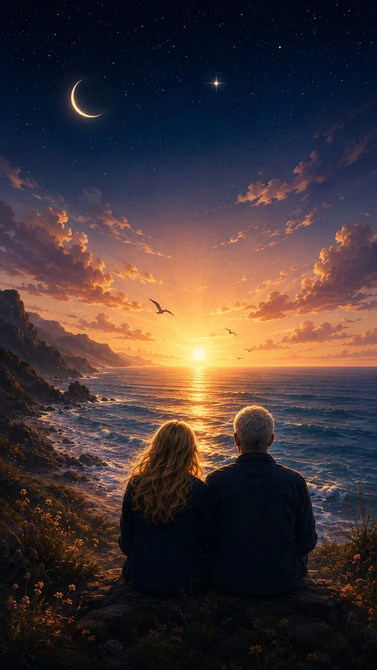 Sunrise over an ocean coastline for We've Got To Find Another Way